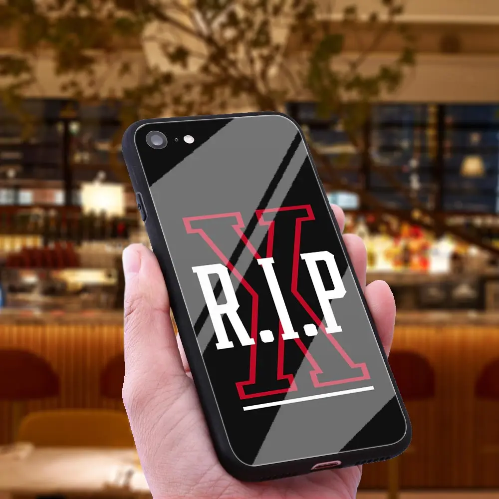 WEBBEDEPP Xxxtentacion плохой чехол из закаленного стекла для телефона Apple iPhone Xr Xs Max X или 10 8