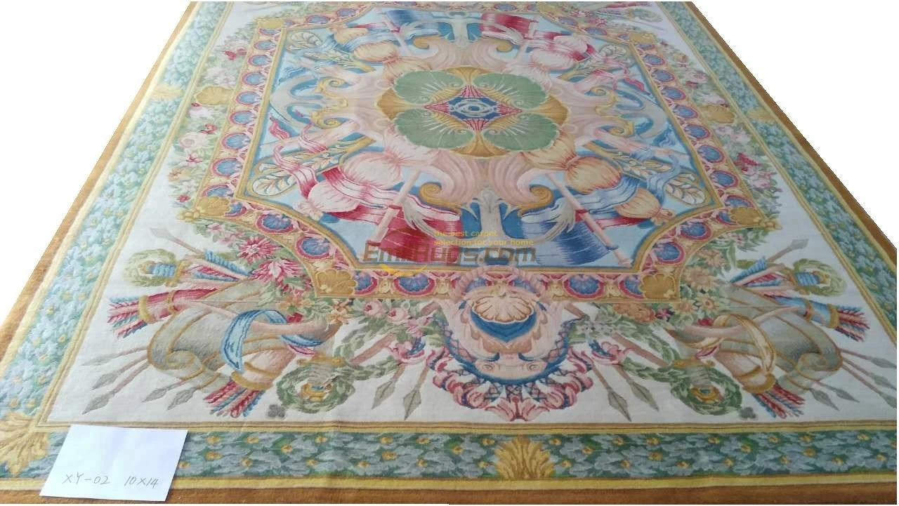 Топ Мода Tapete Подробная информация о 10' X 14' ручной вязки толстый плюшевый ковер savonnery Сделано на заказ XY-02gc33savyg28