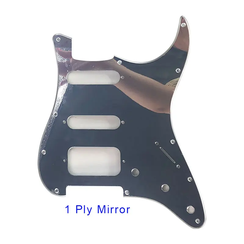 Запчасти для гитары Pleroo-для США \ Мехико Fd Stratocaster 72' 11 винтовое отверстие Стандартный St Humbucker Hss гитара накладка царапина пластина - Цвет: 1Ply Mirror