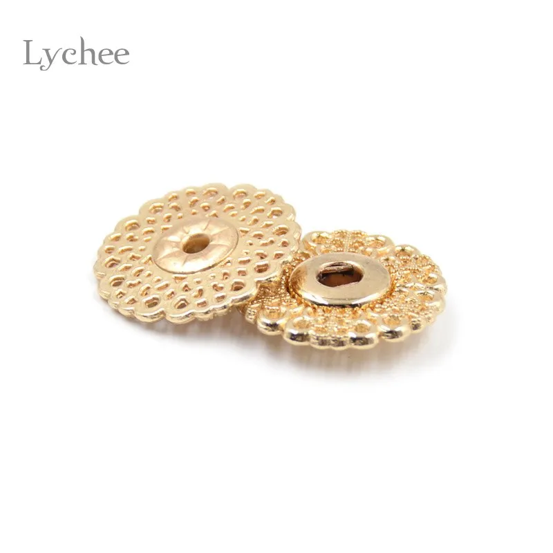 Lychee 5 шт./компл. металлические кнопки цветочный Форма швейная фурнитура стелс куртка застежка-кнопки 18 мм/21 мм
