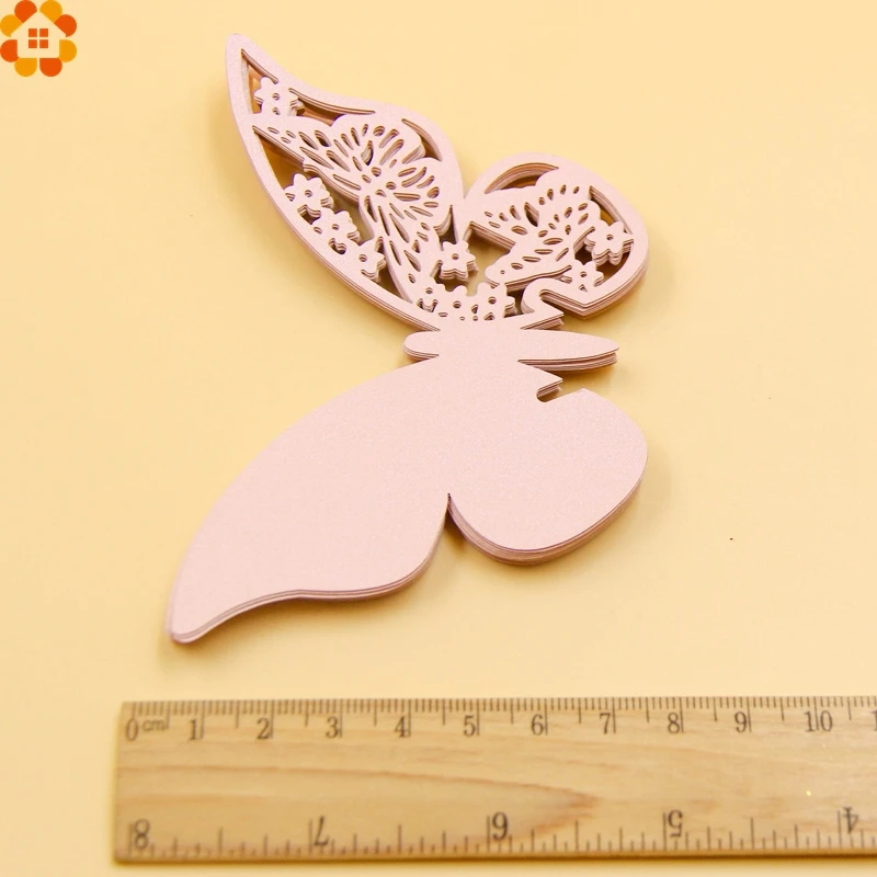 Новинка! 20 шт. милые бокалы с бабочками для вина бумажная карта свадебной