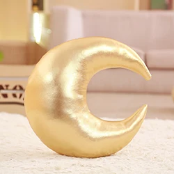 Golden moon Яркая Мягкая Звезда Луна подушка в форме сердца из искусственной кожи диван кресло кровать детская кроватка декоративная подушка розовый красный/Серебряный/золотой - Цвет: Golden moon