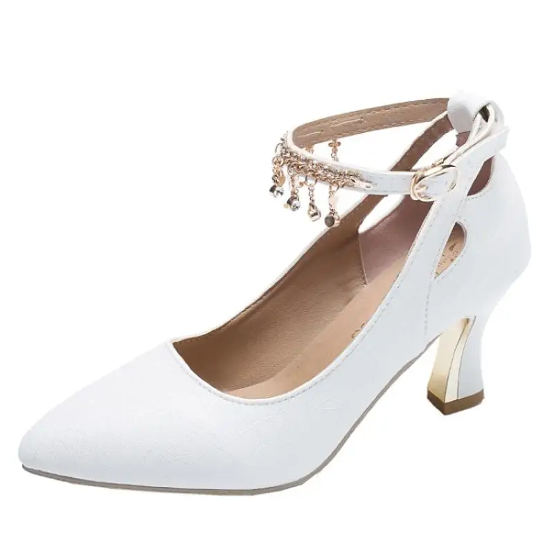 Женская обувь на высоком каблуке цвет розовый белый черный Туфли Мэри Джейн с