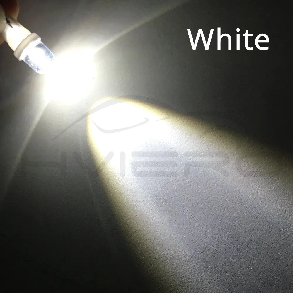10X белый красные, синие Зеленый Желтый RGB T10 W5W 168 194 501 1smd автомобильный клиновидный светильник сторона приборной панели лампа для подсветки номерного знака AC/DC 12V