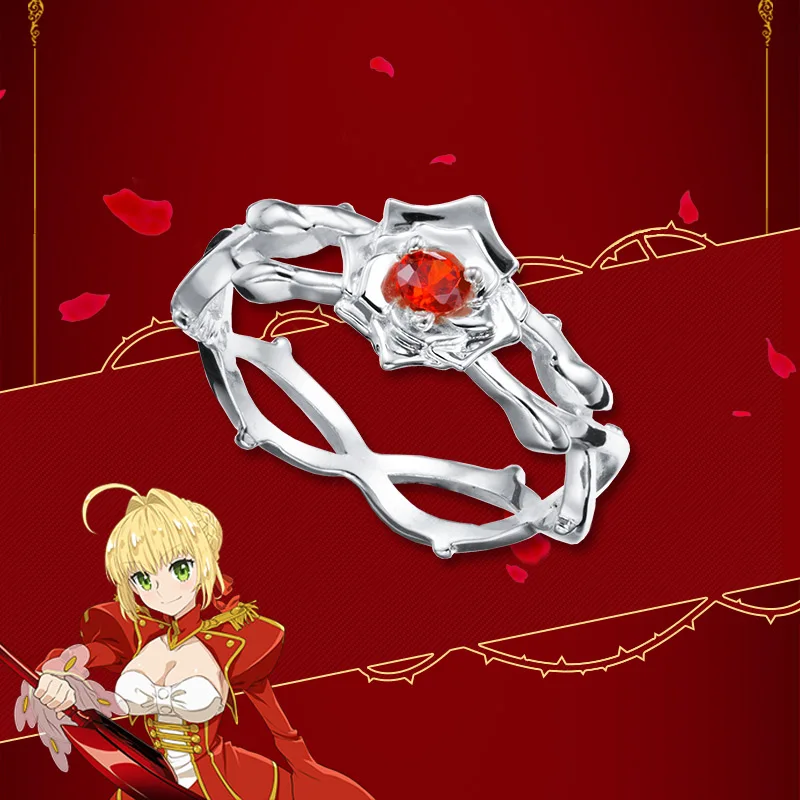 Fate EXTRA LastEncore Nero кольцо красная роза серебро 925 пробы крест ювелирные изделия аниме роль сабля Нерон Клавдий хакуно кишинами