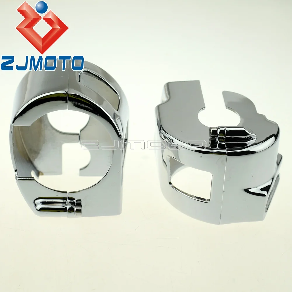 Хромированные алюминиевые крышки корпуса переключателя Руля Мотоцикла Для Yamaha