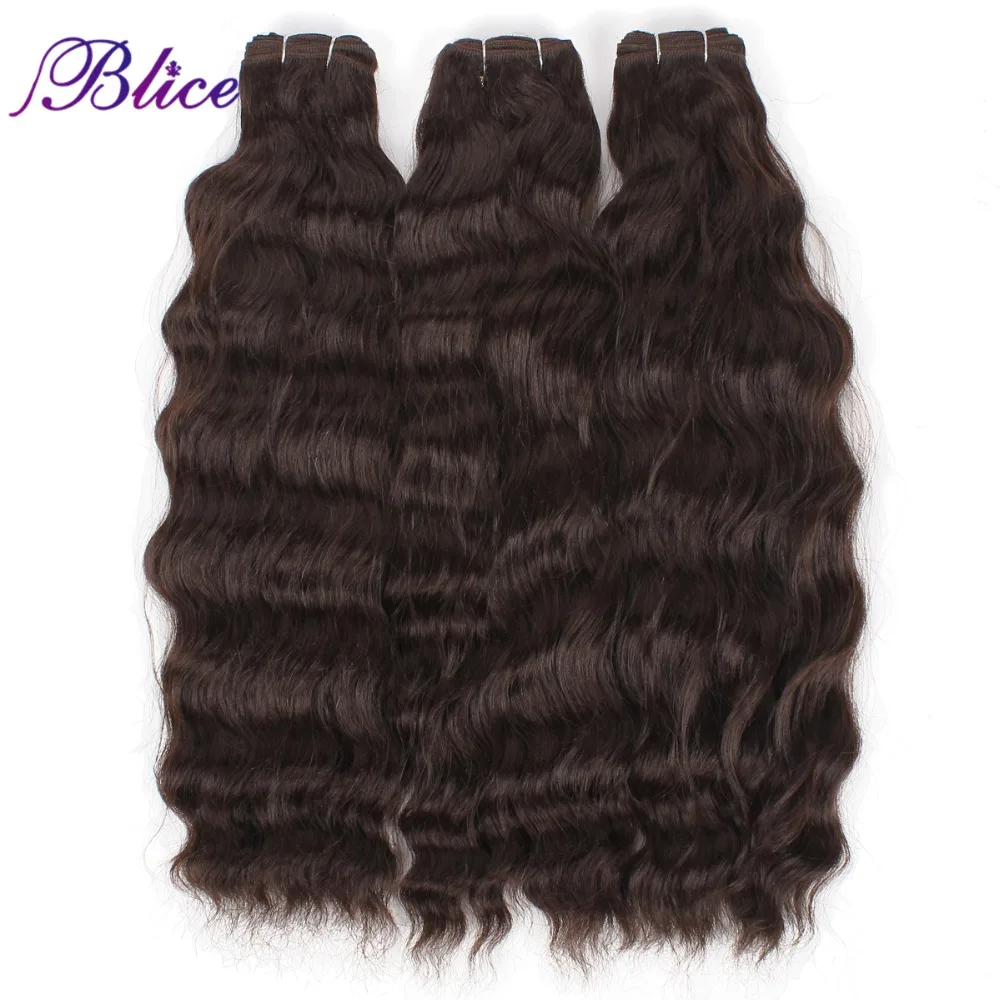 Blice синтетический 18 ''20'' 22 ''природа пучки волнистых волос чистый цвет Futura смешанные волосы наращивание Природы Волна ткачество 3 шт./лот