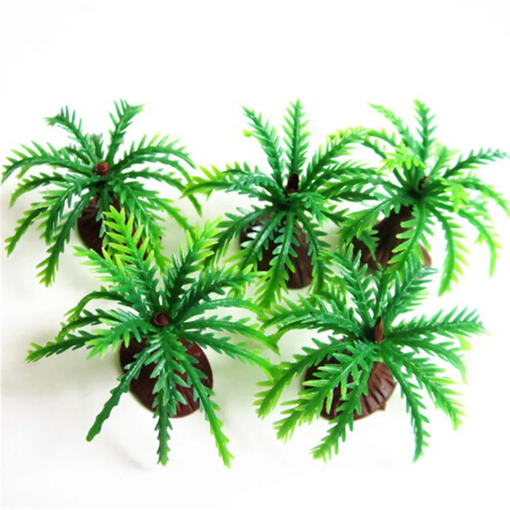 10 шт. мини модель ландшафтного дизайна пальмовое дерево рыбное украшение водные