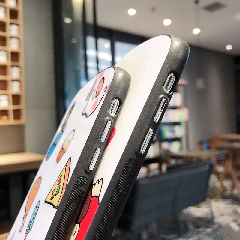 Роскошный стеклянный чехол для телефона Iphone Xr 8 Plus 7 Xs Cute Pig Printing Capa plus Max роскошное