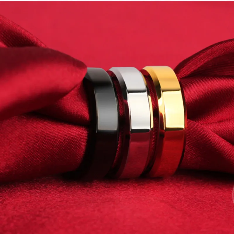 3 цвета s модные кольца из вольфрама 8 мм ширина серебро и золото свадебные для