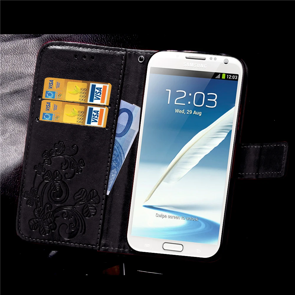 Роскошный кожаный чехол для samsung Galaxy Note 2, чехол, кошелек, откидная крышка, Капа для Coque, samsung Note 2, Note2, N7100, N7102, N7105, чехол