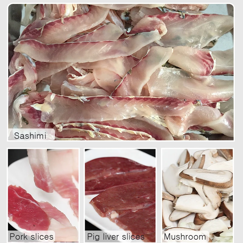Электрическая машина для резки мяса Автоматическая мясорубка овощей ломтик рыбы