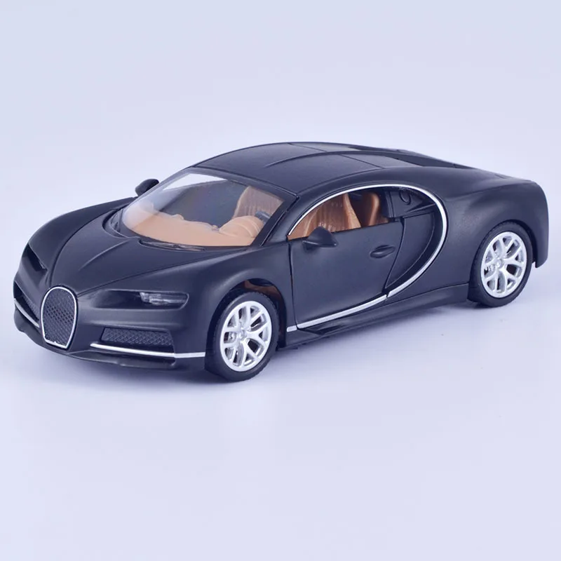 BKBugatti 1:32 Bugatti машина Diecasts игрушечный транспорт горячая модель колеса автомобиля с машиной Горячая дверь колеса может быть открытая игрушка - Цвет: BKBugatti