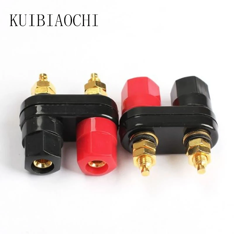 Соединитель типа банан A07 2 шт./лот позолоченная пластина красный черный Клемма