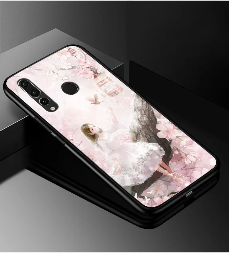 Для Huawei Honor 10i чехол Honor 10i PC Пластиковый стеклянный чехол для телефона черный ТПУ бампер чехол для Huawei Honor 10i HRY-LX1T 10 i чехол - Цвет: 13