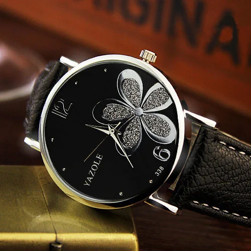 YAZOLE Цветочные Кварцевые часы Женские 2019 модные роскошные женские наручные Montre