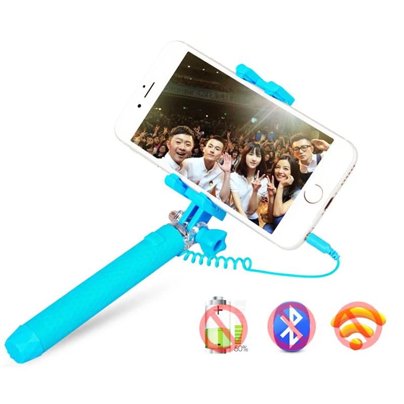 Мини Размер и Легкий Вес Складная Проводной Монопод Пало Selfie Стик Для Huawei HTC LG Sony