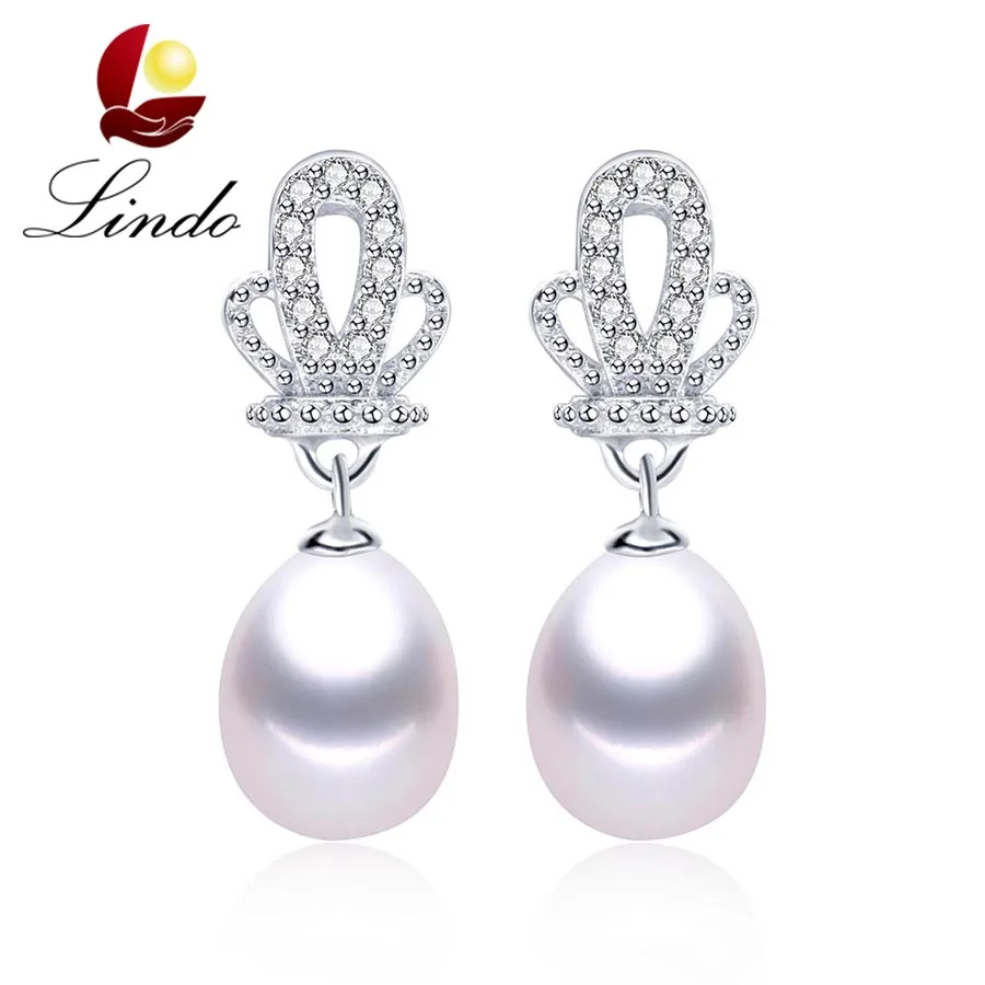 Hot Selling Natural Freshwater Pearl Drop Earrings For Women Fashion 925 Sterling Silver Wedding Jewelry Anti Allergic | Украшения и