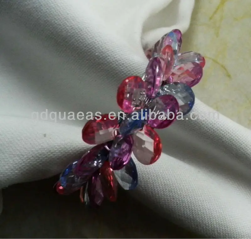 

beaded wedding napkin ring, napkin holder, decoration napkin ring