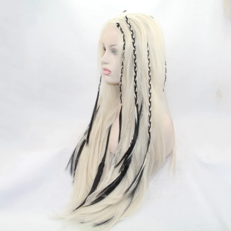 Натуральные Прямые парики Sylvia 613 # Colot светлые синтетические на сетке спереди с