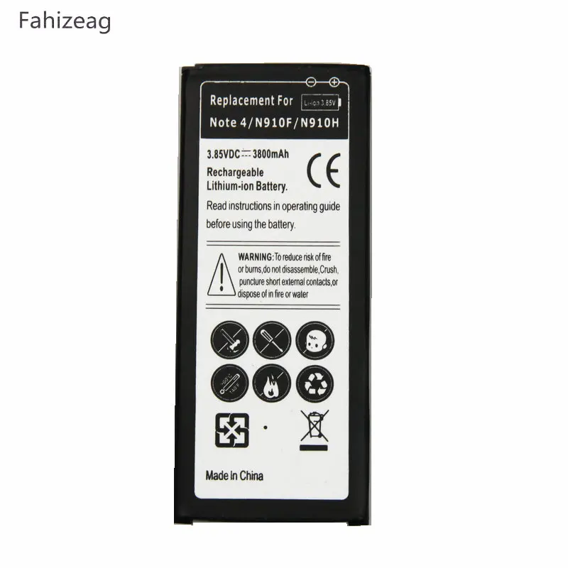 Fahizeag EB BN910BBE запасная батарея + настенное зарядное устройство для Samsung Galaxy Note 4 Note4