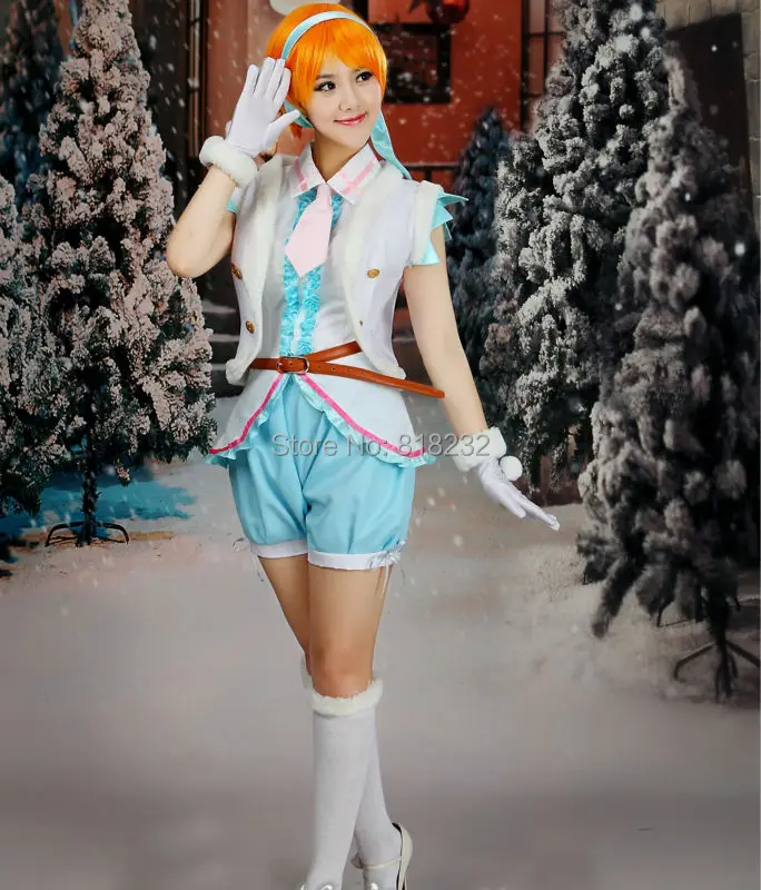 Love Live School Idol Project Snow Halation Rin Hoshizora жилет топы брюки униформа наряд аниме костюмы для