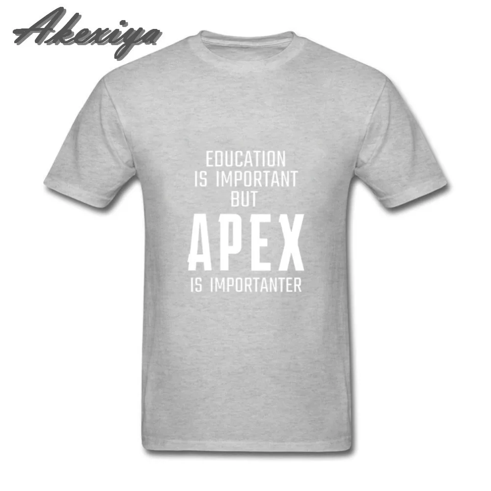 Education is Important but APEX Importanter T-Shirt Men Game Logo Print Tee Black 100% Cotton EU Size Short Sleeve Tops Homme | Мужская