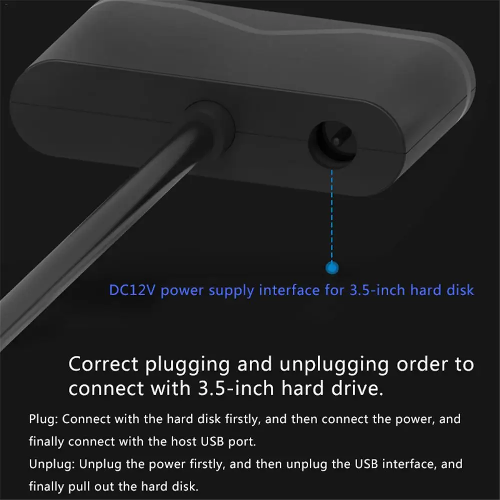 Адаптер для жесткого диска с USB Type C на 15 + 7pin SATA 3 0 2 5/3 5 дюйма адаптер 50 см 1