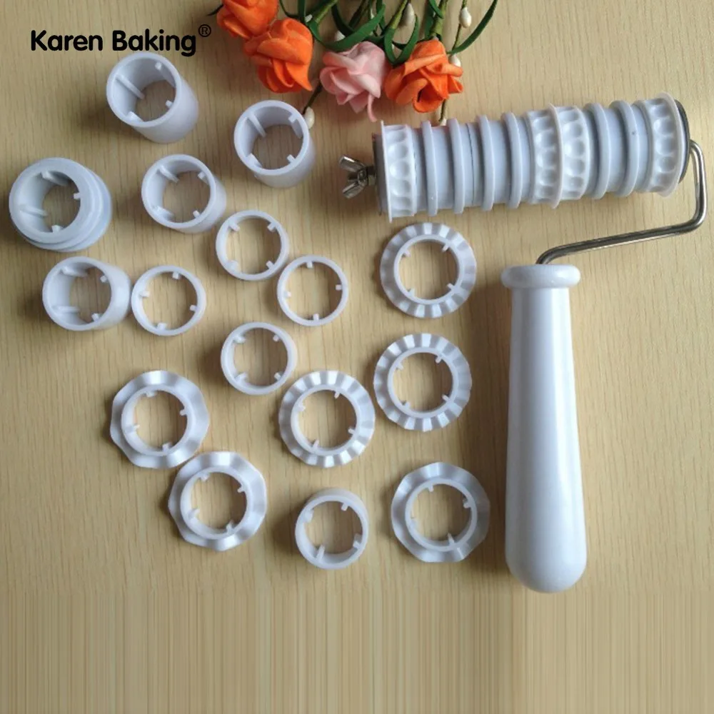 Fondant ленточный резак/тиснение ролик украшения торта A051|roller wheels with bearings|roller blocksroller