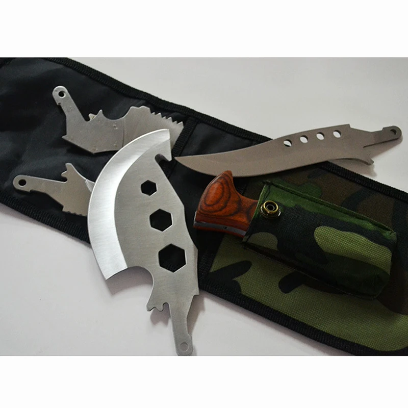 Новый многофункциональный 4 в 1 Топоры + Ножи Пилы Открытый Инструменты набор