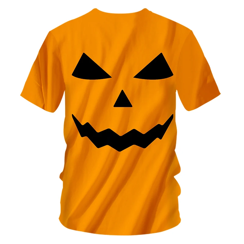 OGKB Хэллоуин 3D печать черная Тыква Женская футболка с круглым вырезом Весна и