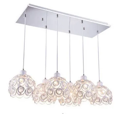 6lamp with round Современные светильники подвесные лампы подвесной светильник подвесной Люстра В Стиле Арт Деко pendente промышленный дом освещение гостиная - Цвет корпуса: 6lamp with round