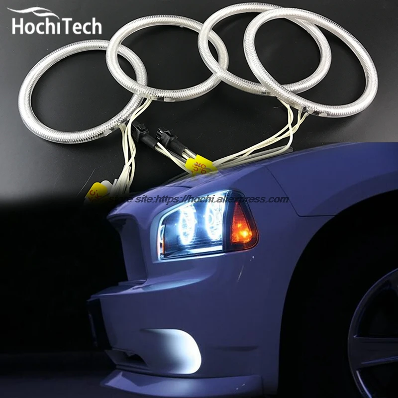 Для Dodge Charger 2005 2010 автомобильный Стайлинг 4 шт. белый головсветильник свет гало