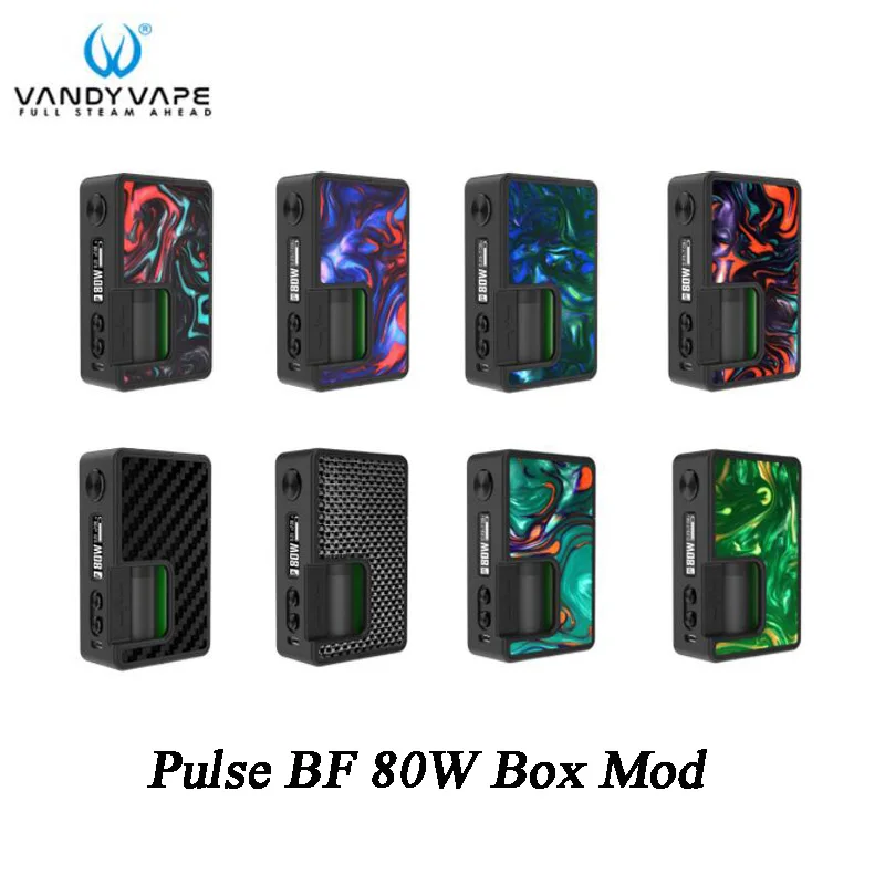 Оригинальный ВАНДИ Vape импульса BF 80 Вт поле Mod с смола/углеродного волокна Панель 8