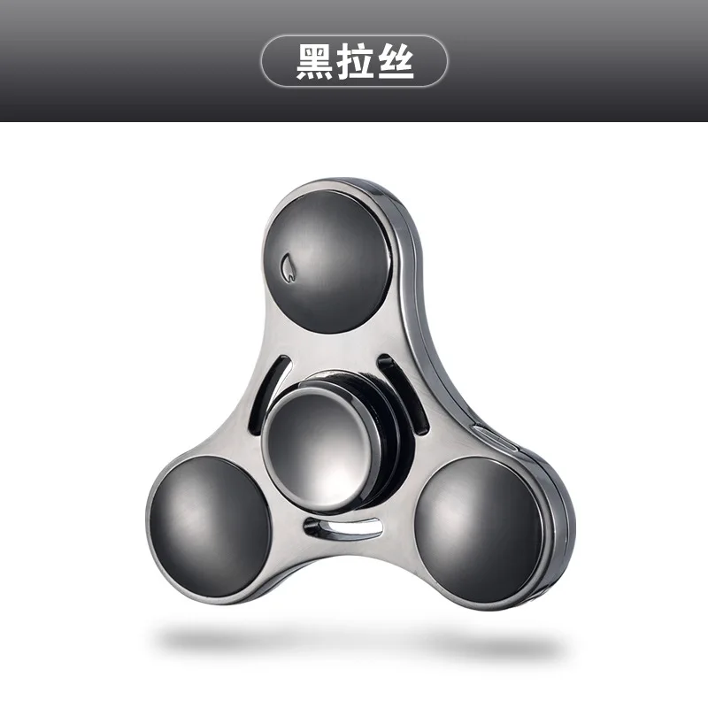USB Зажигалка три листа fingertip зажигалка с гироскопом Металл ветрозащитный