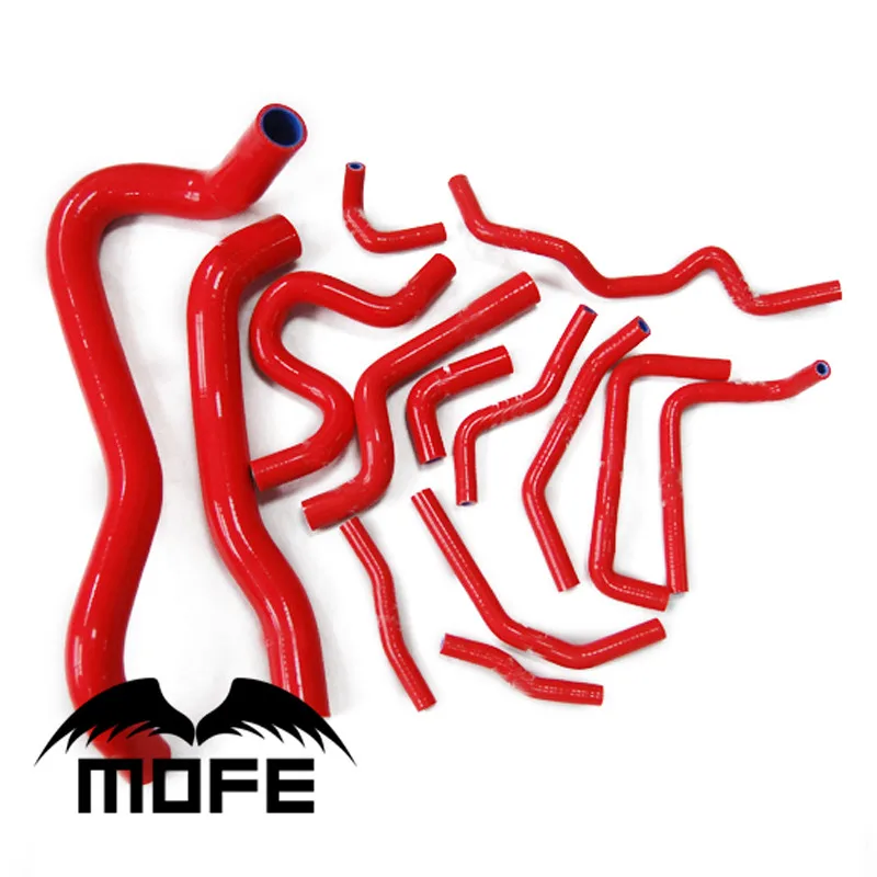 

MOFE 14PCS/SET Original Logo Silicone Coolant Hose Kit For Honda Civic Type R FN2 2006-2010 Red