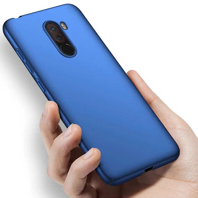 for Xiaomi Pocophone F1 case cover Poco Hard PC Cover Case global Full frosted Back 6.18'' |