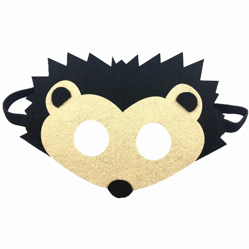 hedgehog Детская войлочная маска в виде животного для мальчиков и девочек, подарок на день рождения, нарядный костюм, детская Маскарадная маска - Цвет: hedgehog