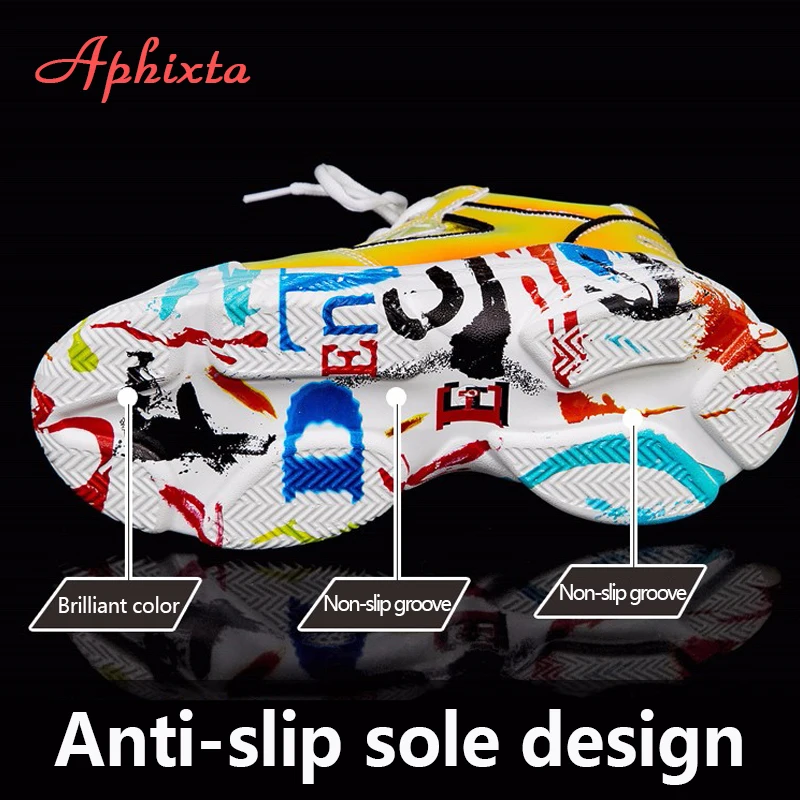 Aphixta/2019 женские кроссовки 5 см дышащая обувь из сетчатого материала яркий