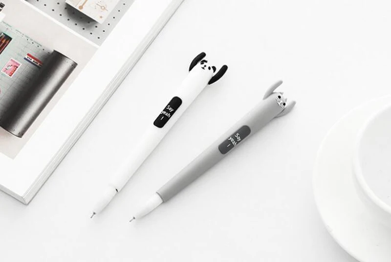 Creative Cartoon Animal Soft Silicone Gel Pen Personality Cute Shape Signature Needle Pen Student Stationery(Random Color