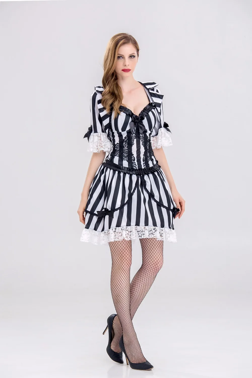 Наряжать Хэллоуин призрак Зомби костюм невесты Overbust костюмы девичник карнавал