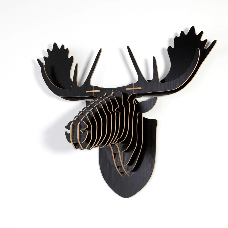 Мебель для дома из дерева MOOSE 3d-резьба по дереву с головой животного домашнего