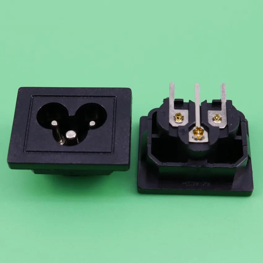Юйси AC 250 В 2.5A 3 контакта IEC320 C6 штекер переменного тока Входная розетка BX-190
