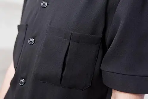 2017 новая мужская одежда рабочая комбинезон на заказ тонкий черный льняной карман