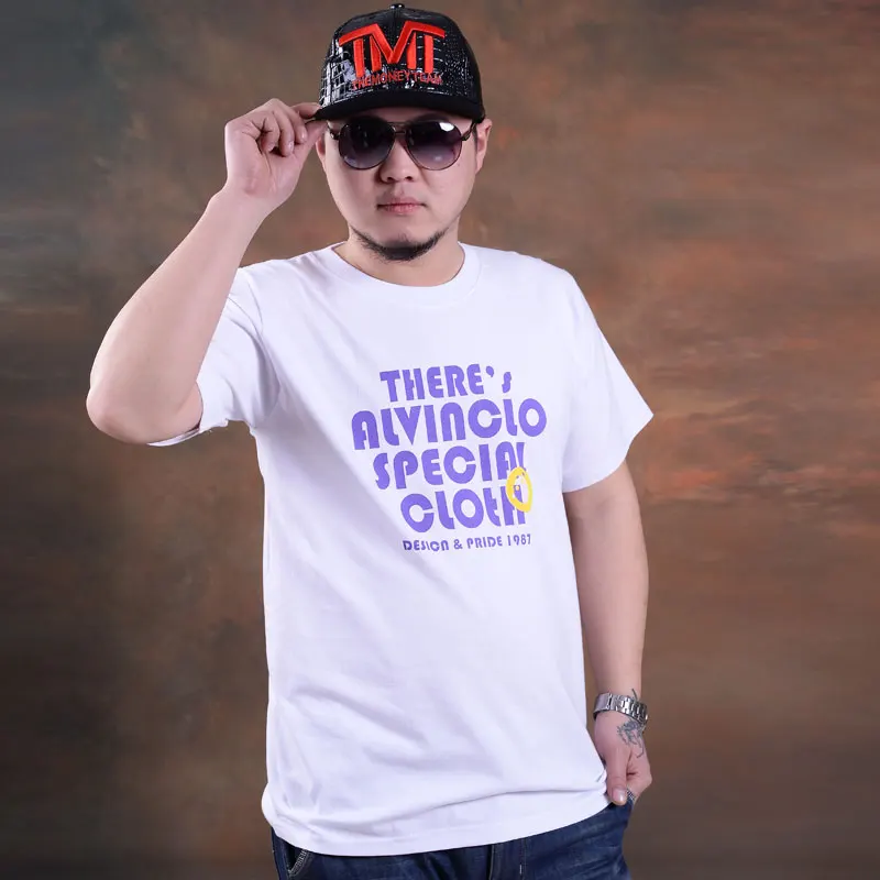

Summer Men Fertilizer Plus-size Short Sleeve T-shirt Oversized Supersize Fat People Half a Short Sleeve T-shirt