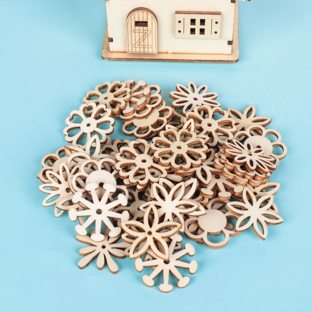 50 шт./компл. Натуральный Деревянный Скрапбукинг художественная коллекция