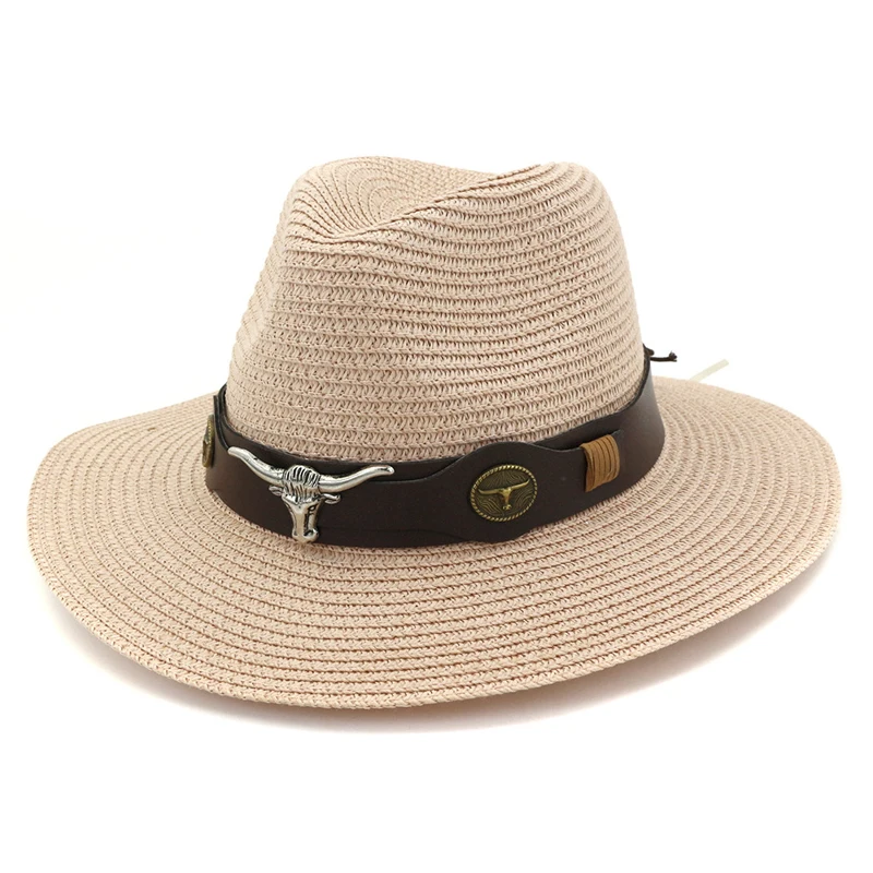 QBHAT летние унисекс широкие поля джазовые Бумажные Соломенные солнцезащитные