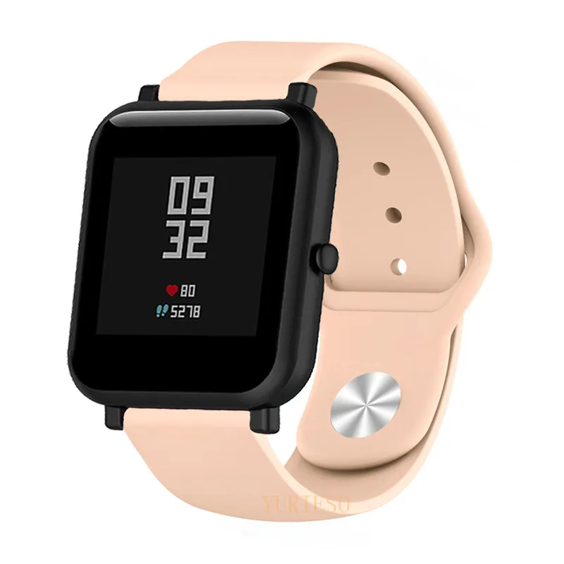 22 мм 20 ремешок для samsung Шестерни спортивные s3 s2 classic Frontier galaxy watch 46 мм 42 мм ремень резиновый huami amazfit bip huawei gt 2