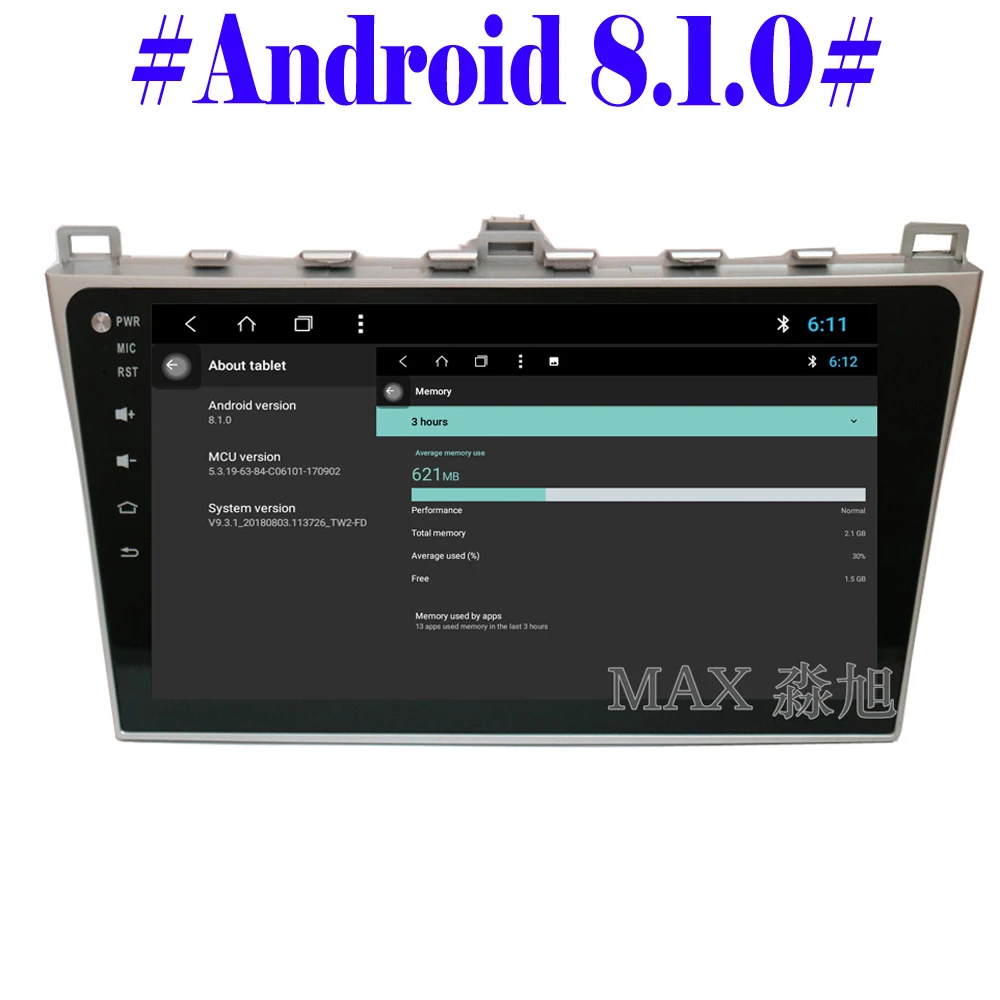 Макс GPS навигационная система восемь ядер Android 8.1.0 автомобильный dvd плеер для MAZDA6