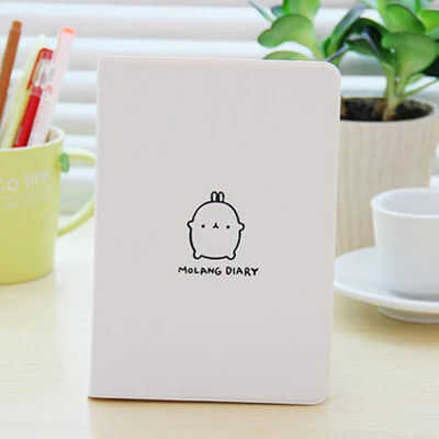 Kawaii тетрадь мультфильм животных Кролик журнал дневник планировщик блокнот для детей подарочная Корейская Канцелярия Три чехлы мангала - Цвет: White